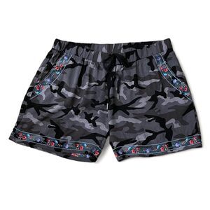LAYERZ CLOTHING  "Sterling" Shorts - Camo Embroidery Shorts, Size Large